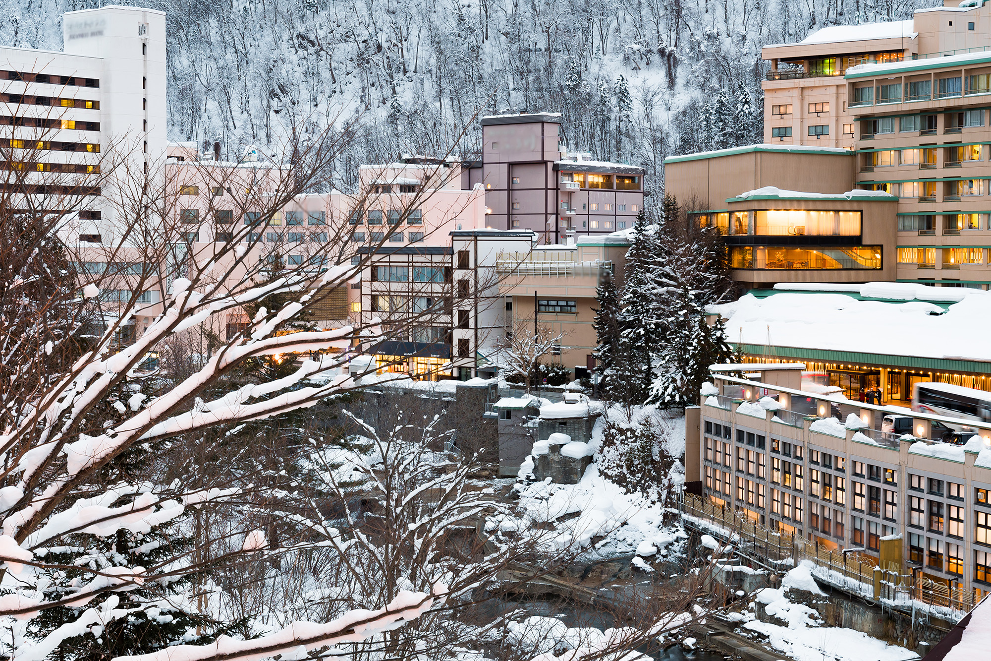 일본 북해도 삿포로 출발 샤코탄 오타루 버스 투어 여행 그리고 무료 사진 촬영